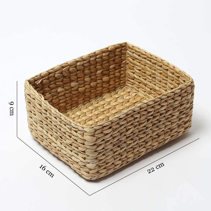 Habere India-All the Cultures Fabricating India Dry Grass Storage Basket (Standard Size, Beige)