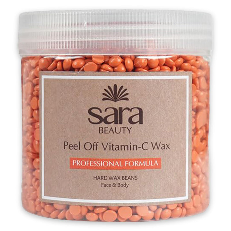 SARA Professional Peel Off Vitamin C Bean Wax For Effortless Hair Removal | Perfect For Face, Bikini Line, Legs, body & Arms,(400gm)