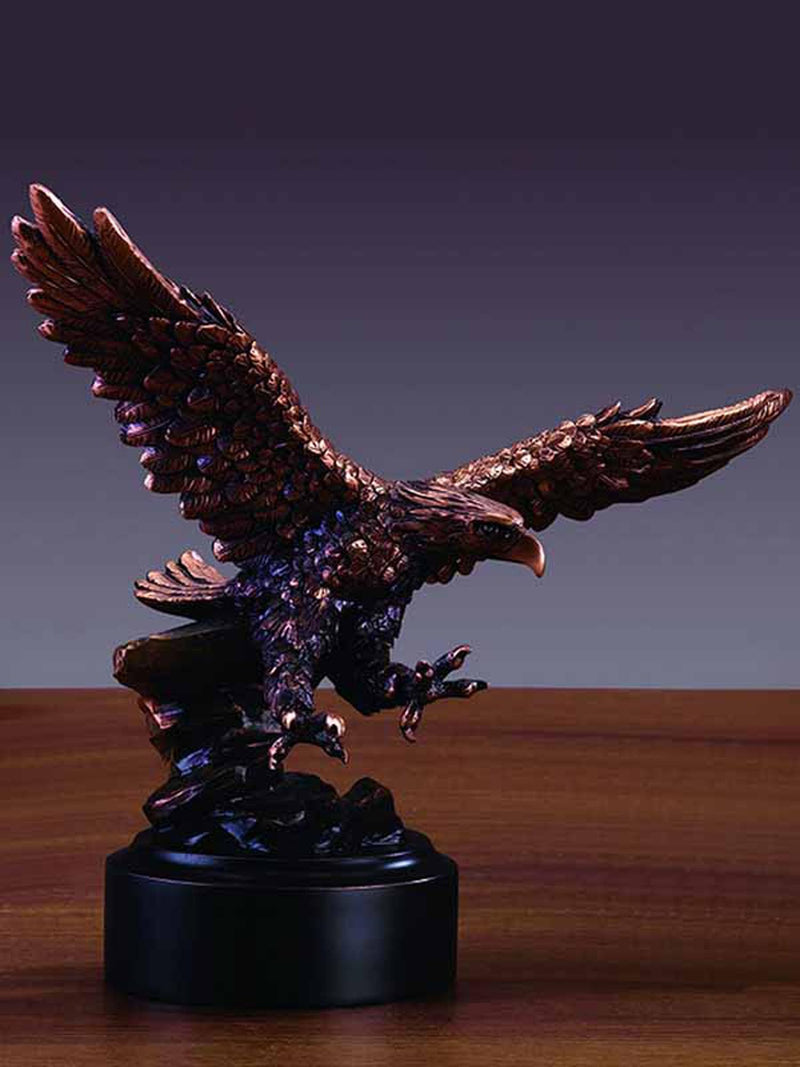 Bronze Finish Flying American Eagle Statue - Sculpture