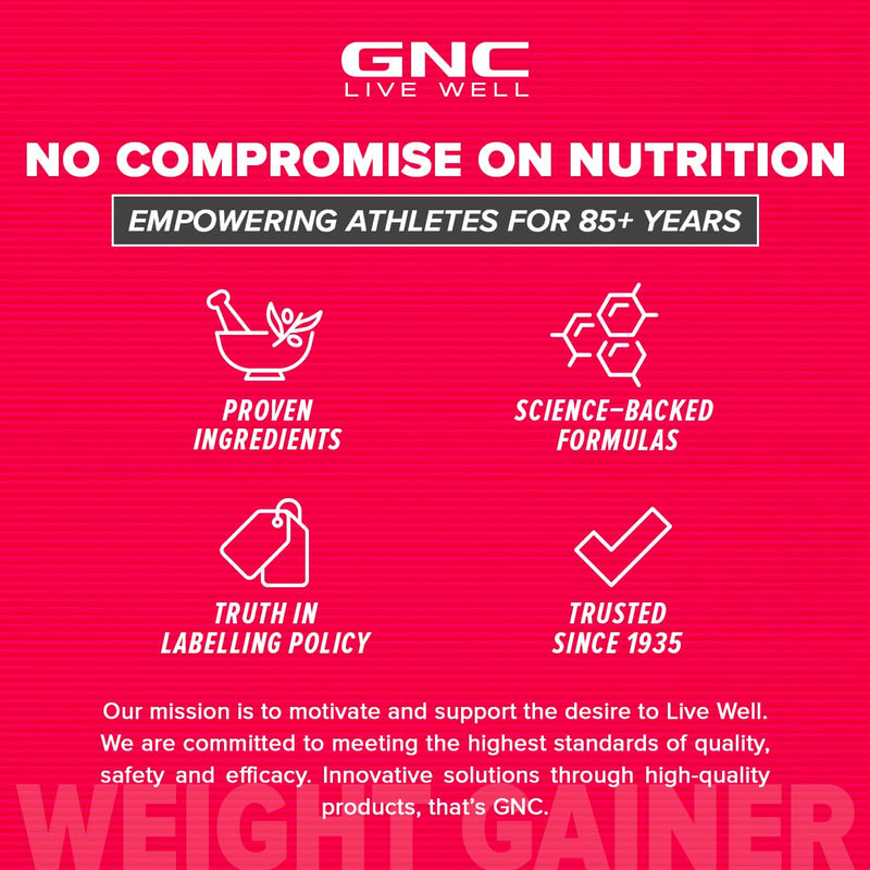 GNC Pro Performance Weight Gainer | 3 Kg | Healthy Body Gains | Reduces Muscle Breakdown | Increases Energy & Endurance | 73g Protein | 440g Carbs | 2200 Cal | Double Chocolate