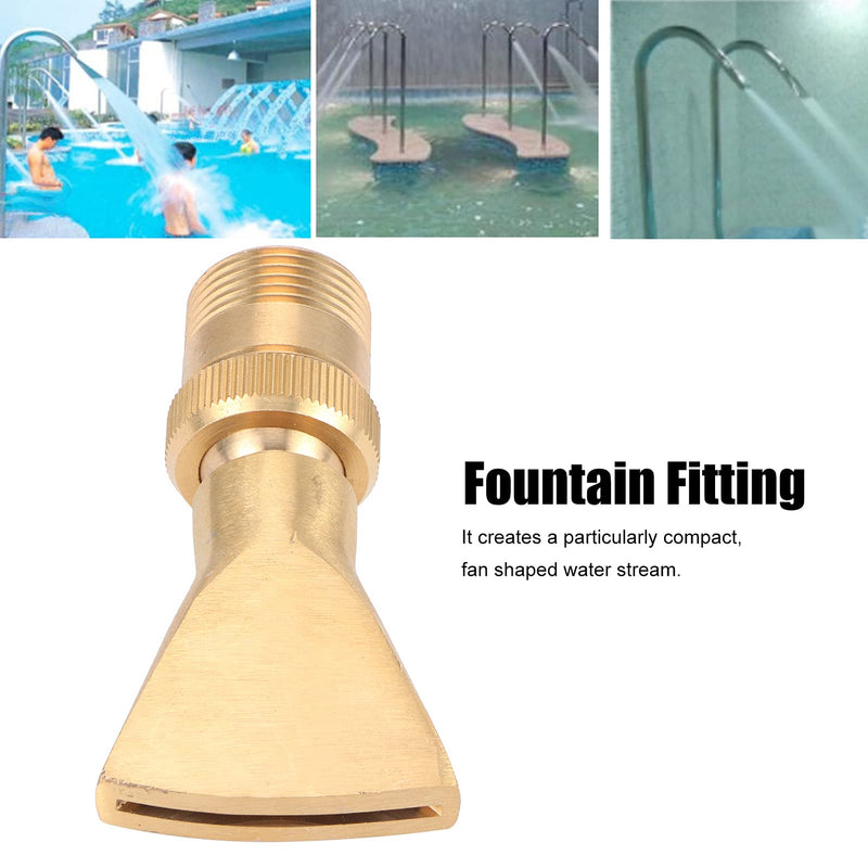 Water Fountain Nozzle, Sprinkler Spray Head Fountain Nozzle Brass for Garden for Park for Pond(4 Points Inner Wire + 6 Points Outer Wire)