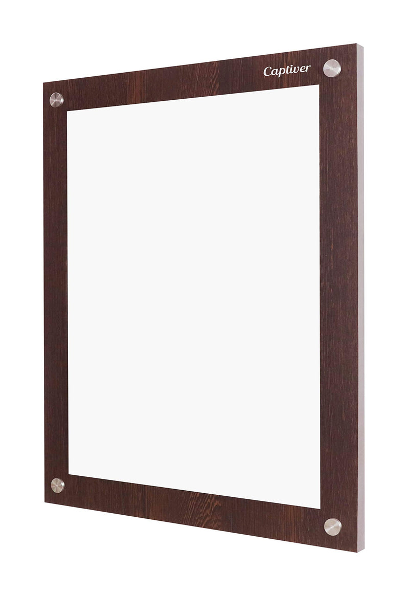 Captiver Mig Engineered Wood Frameless Wall Mount Mirrors (15.7X19.6 Inch Wenge)