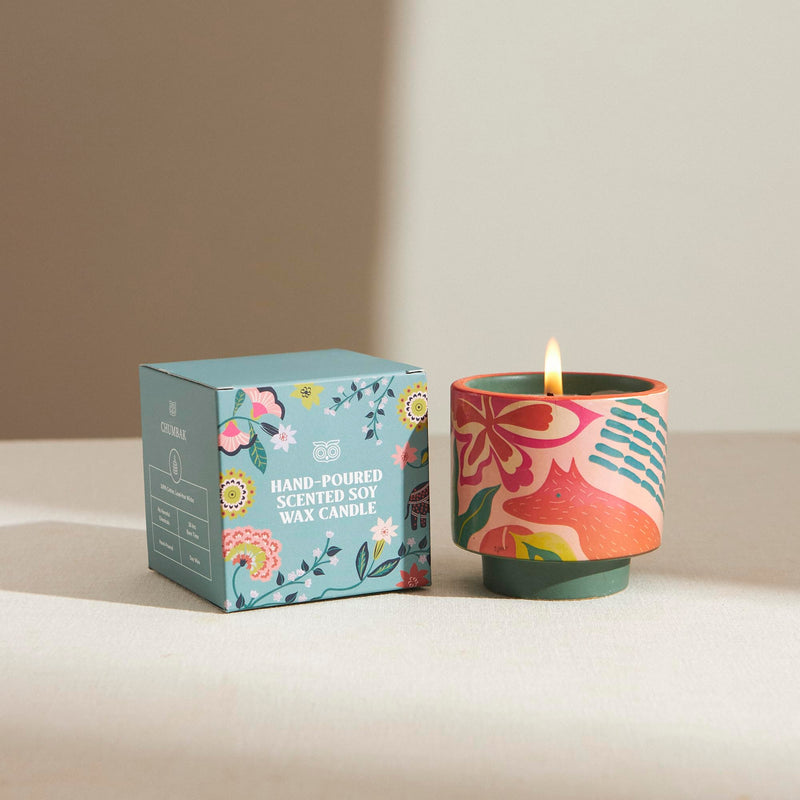 Chumbak's Shea Cashmere Soy Wax Candle| Perfumed Candle | Ceramic Jar