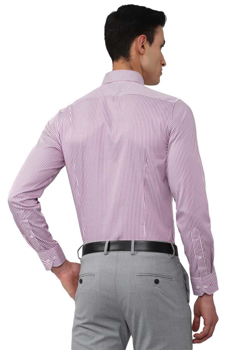 Van Heusen Men's Slim Fit Shirt (VHSFBSLBY73460_Purple