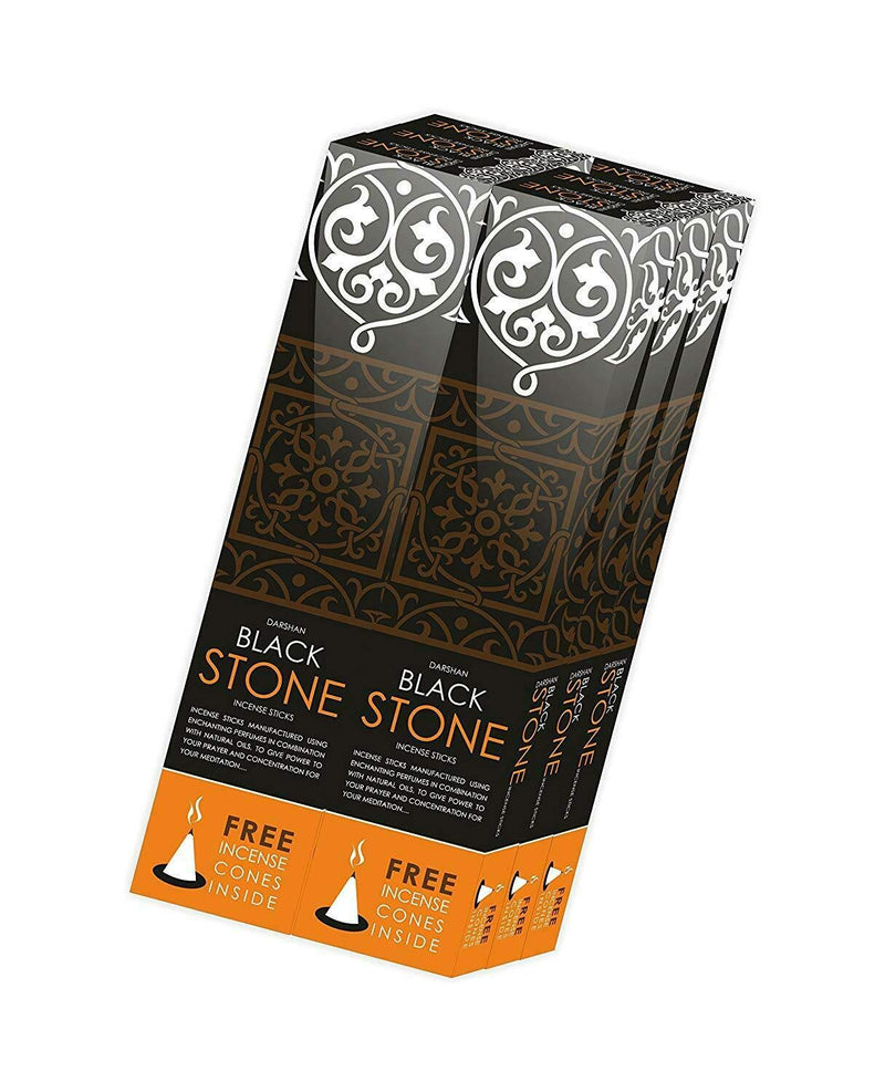 Blackstone Bamboo Incense Sticks (9 x 1.5 x 24 cm, Black)