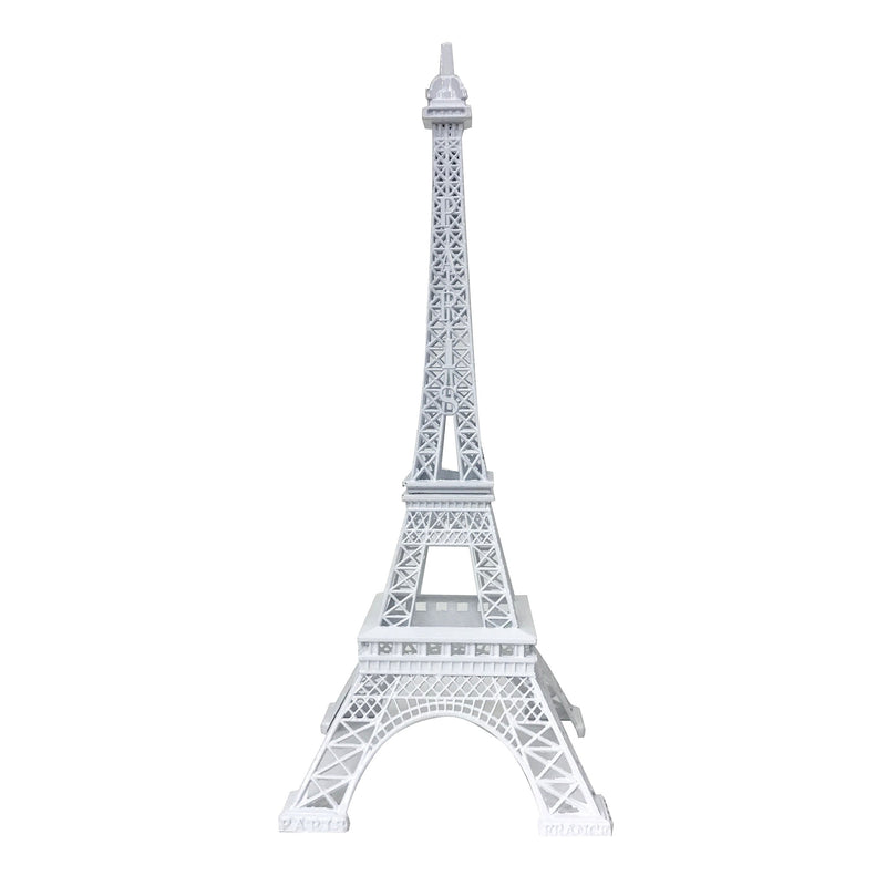 allgala 19 Inch 48CM Eiffel Tower Statue Decor Alloy Metal-White (EF19-86191)