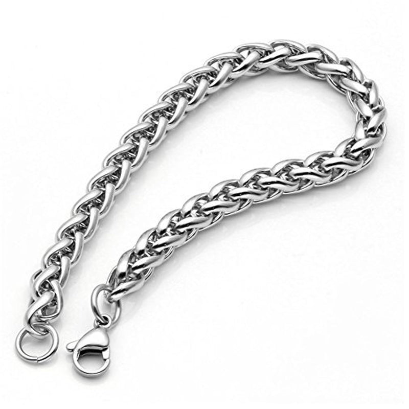 Fashion Frill Stylish Bracelet For Men Stainless Steel Silver Chain Bracelet For Men Boys Men's Bracelets Jewellery