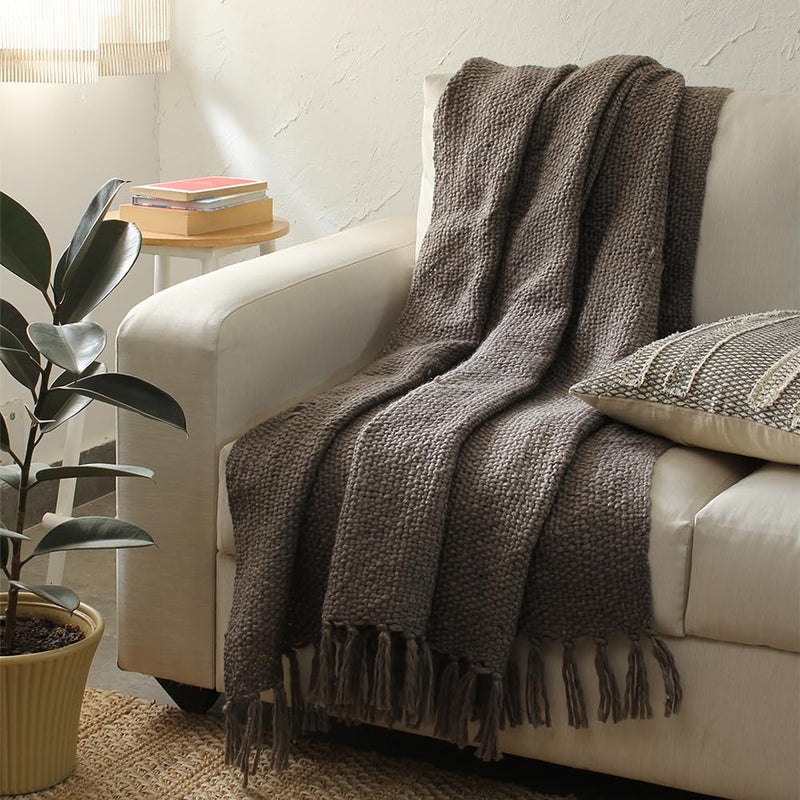 House This Matang Sofa Throw Blanket - Premium & Extra Soft Throw for Living Room, Sofa, Bed & Chair - 128 x 160 cms