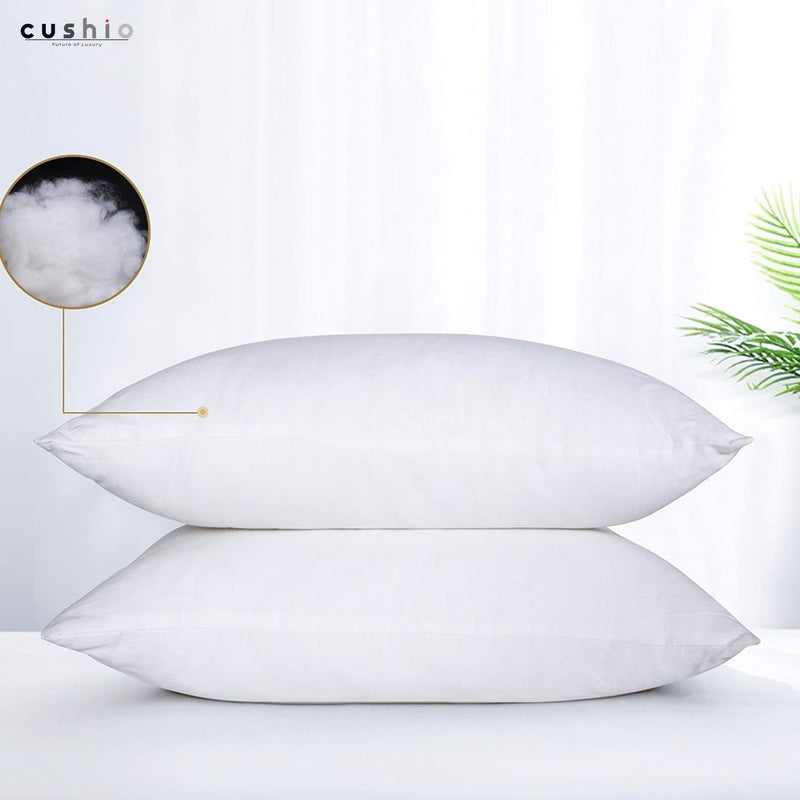 Cushio® Premium Microfibre Pillow (Pack of 1) Supreme Comfort for a Restful Sleep, Sleep Position, Standard Size 24 x16 Inches