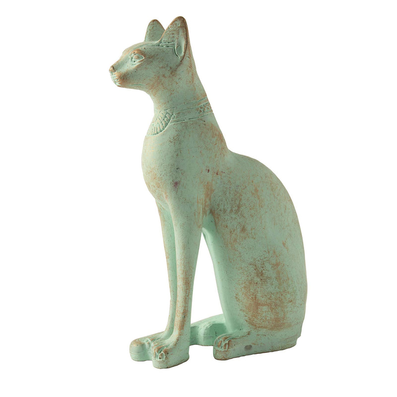 Discoveries Egyptian Imports Patina Bastet Cat Statue - Made in Egypt - 5" Tall