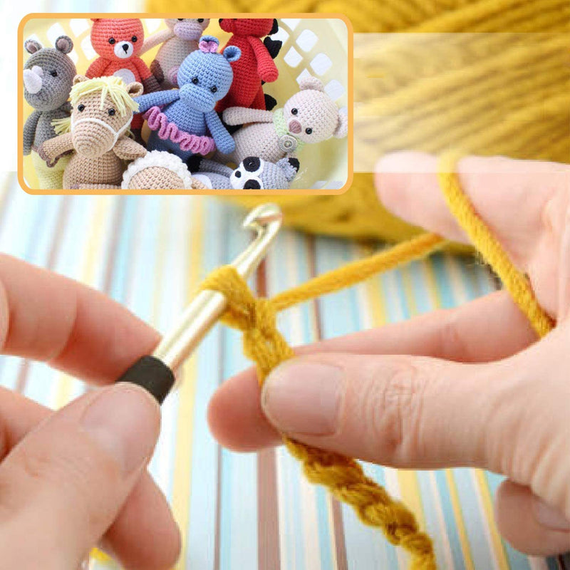 ZUBSHA™ Wool Balls Random Colors - Perfect for Mini Knitting and Crochet Project Hand Knitting Art Craft Soft Fingering Crochet Hook Yarn, Needle Knitting Thread (Pack of 6)