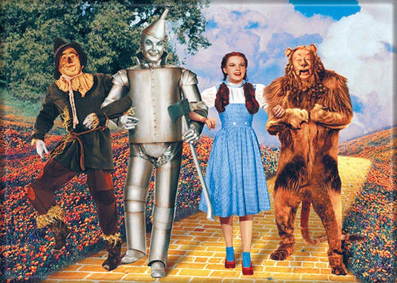 Ata-Boy Wizard of Oz On The Yellow Brick Road 2.5" x 3.5" Magnet for Refrigerators and Lockers