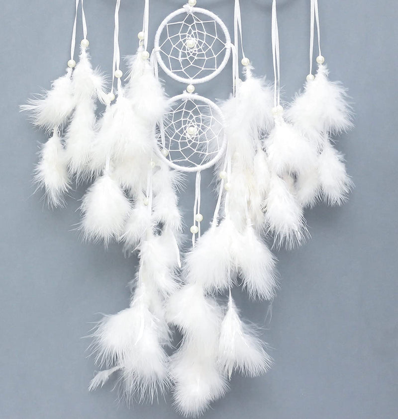 CHAKSHIT CREATIONS Dream Catcher Wall Hanging for Home Decor (White)