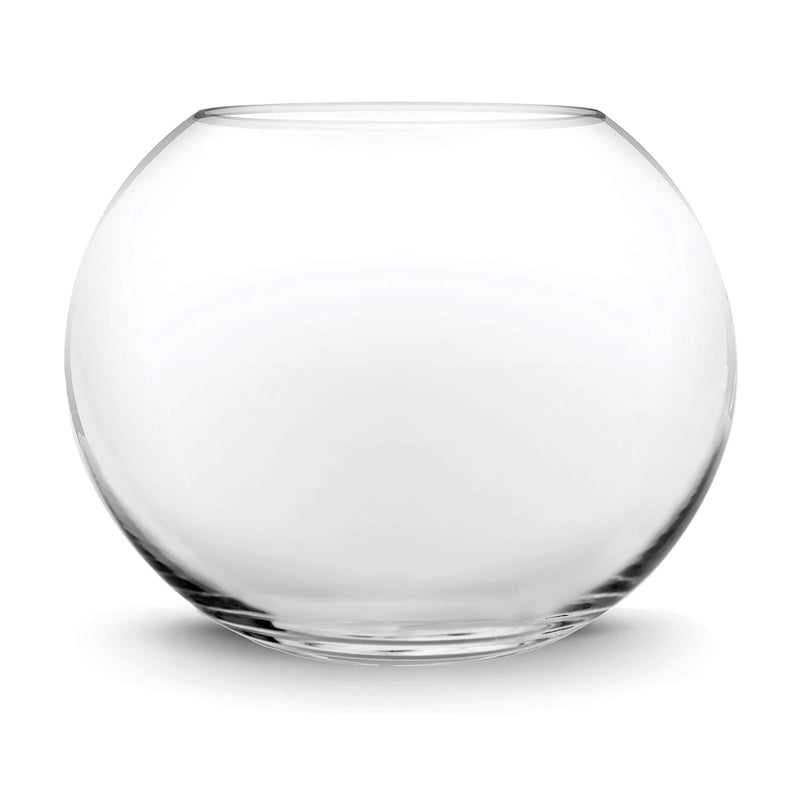 CYS EXCEL Large Glass Bubble Bowl (H-13.5" W-15.25", Approx. 9 Gal.) | Multiple Size Choices Bowl Vase | Glass Round Bowl Terrarium | Globe Flower Vase Centerpiece