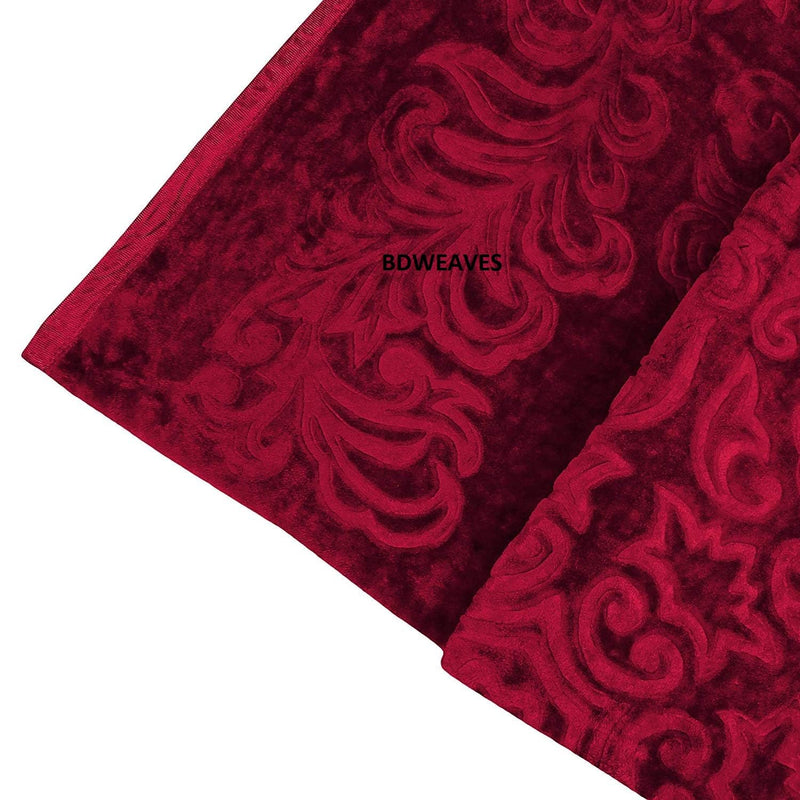 BDWEAVES Woolen Super Soft Blanket for Winter (Maroon, Single Bed)