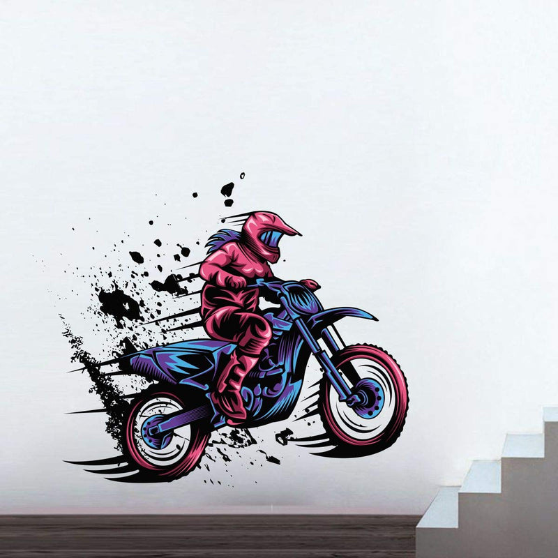 VCREATE DECOR Bike Wall Sticker & Dceal (PVC Vinyl,Size-58 CM X 50 CM)