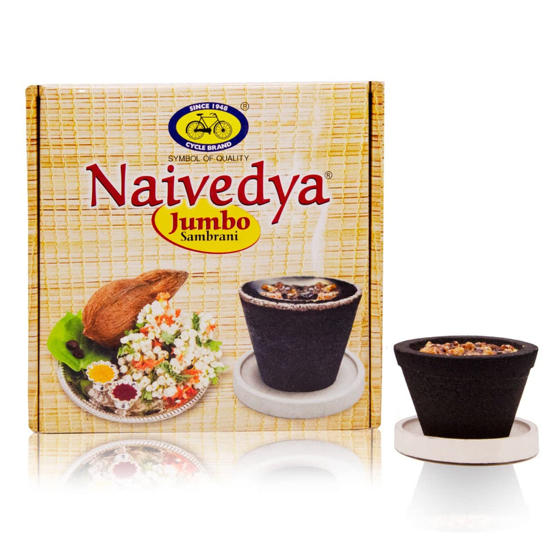 Cycle Pure Combo Pack Of Naivedya Sambrani Cup,Naivedya Jumbo Sambrani Cup,Navin Sambrani Cup & Vasu Loban / Pack Of 4 (124 Nos)/ Natural Guggul Fragrance Dhoop Cups / Havan Cups For Puja