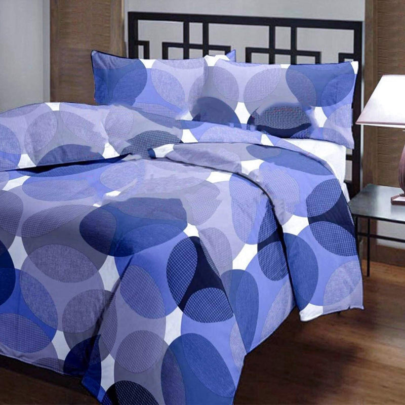 Abhi Creation Reversible Blue Print Cotton Single Bed Blanket