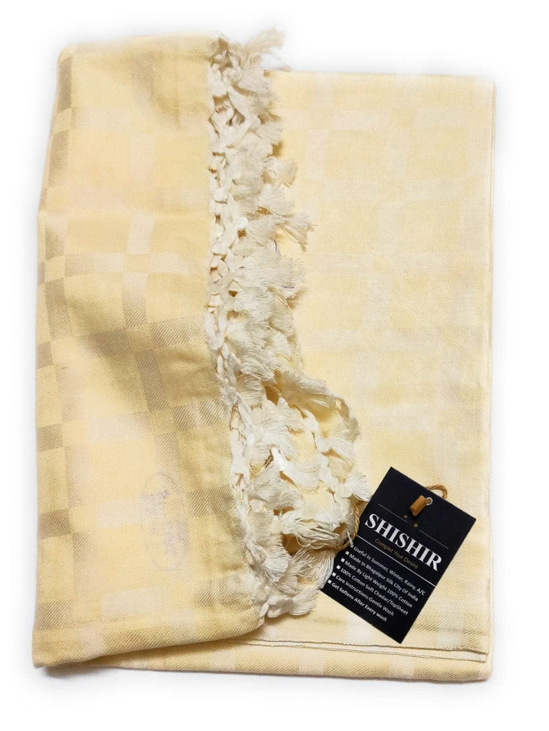 Organic Cotton Silky Soft Bhagalpuri Dull chadar Lite Blanket & Chadar for All Season Ideal for Coastal States(254X130 CM) Premium Single Size