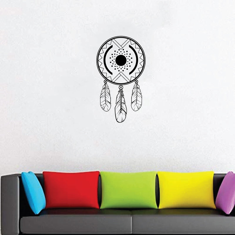 VVWV Feather Dream Catcher Wall Stickers for Living Kids Girls Boys Bedroom Home & Kitchen Hall Wall Decor L x H 40 x 70 Cms