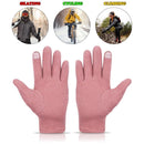 Women's Winter Warm Gloves with Cute Bow & Touched Screen