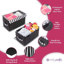 Organizer- Multi-Purpose Collapsible Storage Organizer with Transparent Lid(Set of 3)