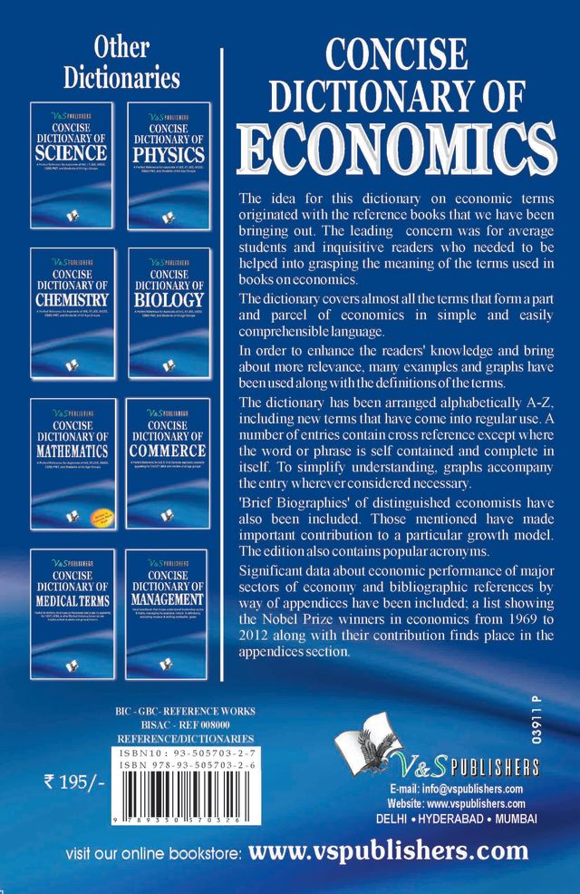 Concise Dictionary Of Economics