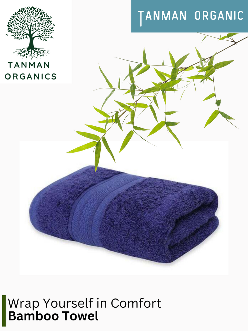 Tanman Organics Bamboo Fiber Bath Towel  - Blue