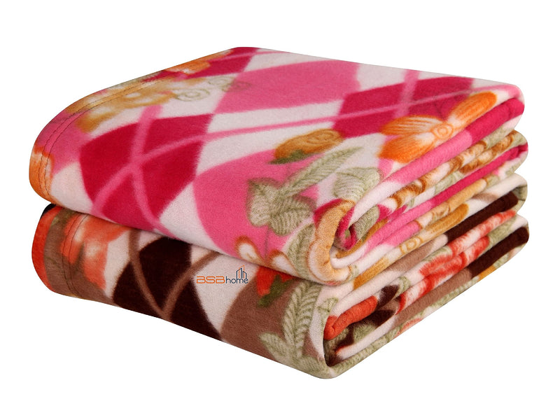 BSB HOME All Season Miltipurpose Polar Fleece Blanket Combo| Assorted Multicolour Lightweight Blanket | Set Of 8, 60X90 Inches,200 TC