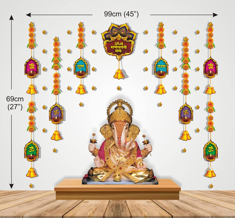 Shree Space Classic Wall Sticker for Every Festival of Home Divine Decoration Festival Decor, Temple Room, Entrance Door