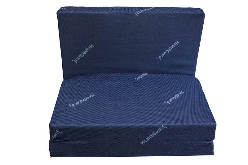 SPINEHEAL MATTRESS Tri-Fold 5 Inch Single Bed Size, 3 Fold Medium Firm Orthopedic Travelling Mattress (Blue, 72 X 30 X 5 Inches, Foam)