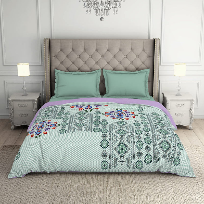 Spaces Hygro Cotton Shell Quilt Double Regulates Temperature Wicks Away Moisture Grows Softer When Washed 210 Tc Light Green Quilt for Double Bed