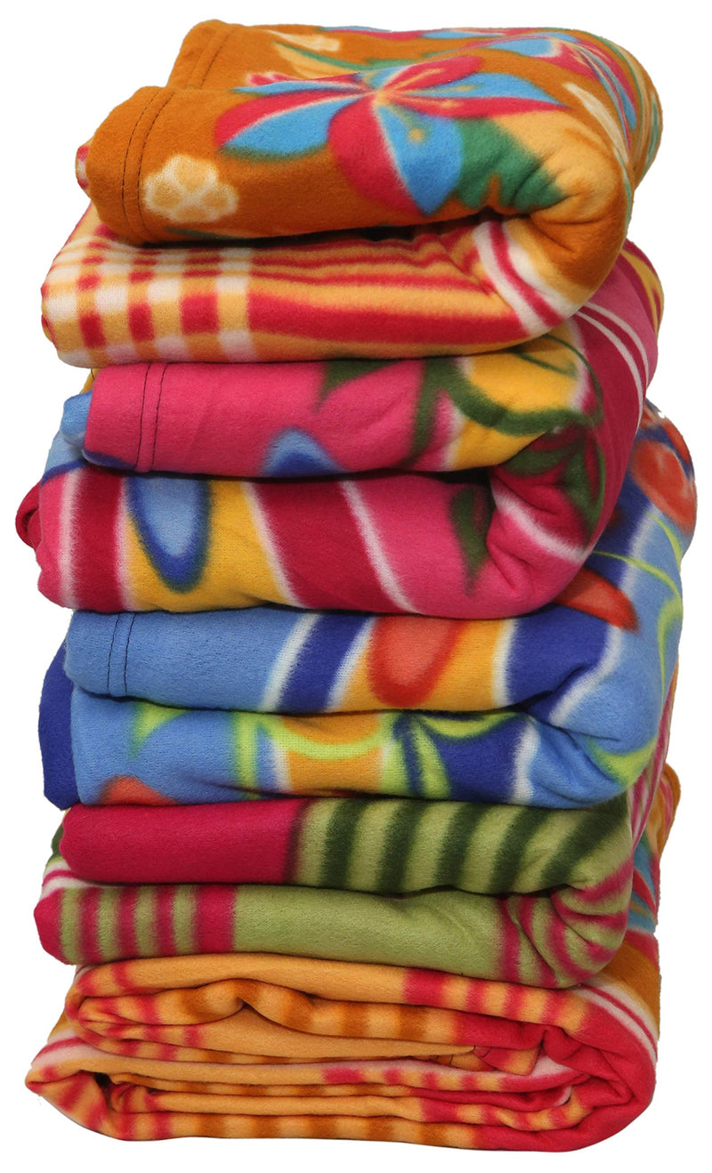 GOYAL'S Printed Fleece Single Bed All Season Blanket/Comforter/Dohar 250TC, 58x88 Inch - Pack of 5