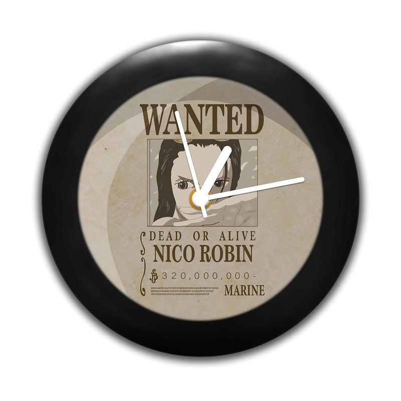 MCSID RAZZ- Nico Robin Wanted One Piece Bounty Table Clock | Desk Clock for Home and Office | Anime Merchandise Best Gift for Friendship Day, Rakhi, Diwali & Christmas Day