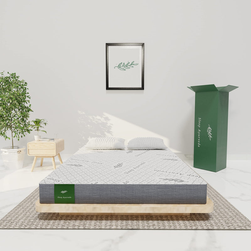 Sleep Ayurveda Mattress- 10 Years Warranty | Neem Infused Memory Foam Mattress | Medium Firm | 8 inch Mattress in Single Size (72x30x8 inches)