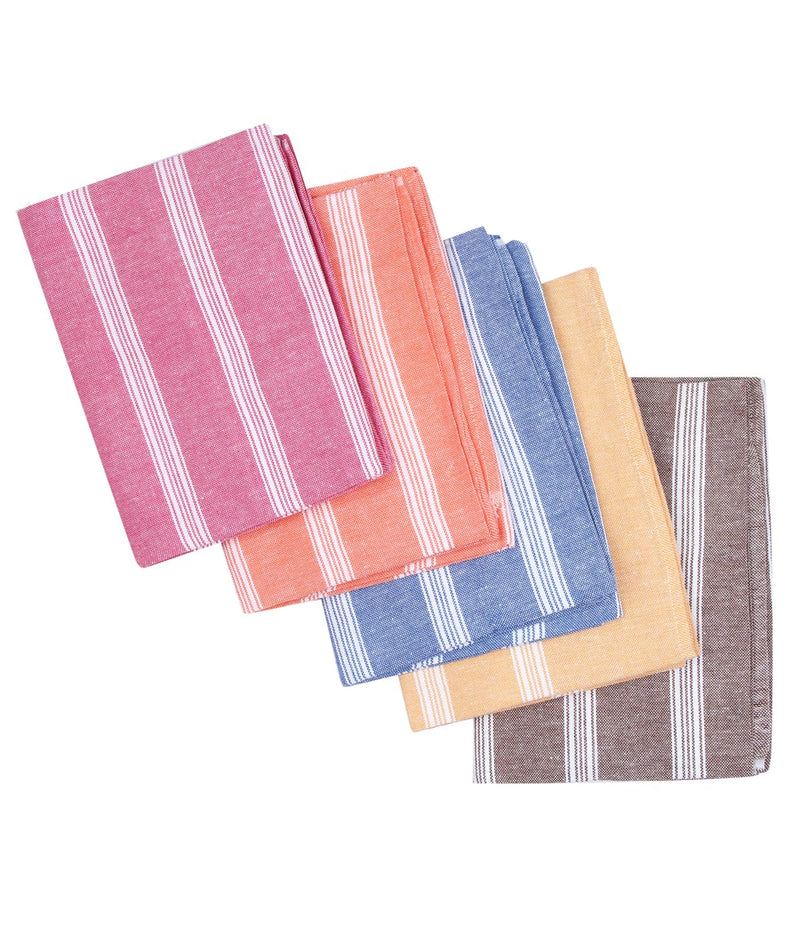 COMFORT WEAVE Cotton Bath Towels 250 GSM Multicolor(Set of 5, 31 X 62 Inch)