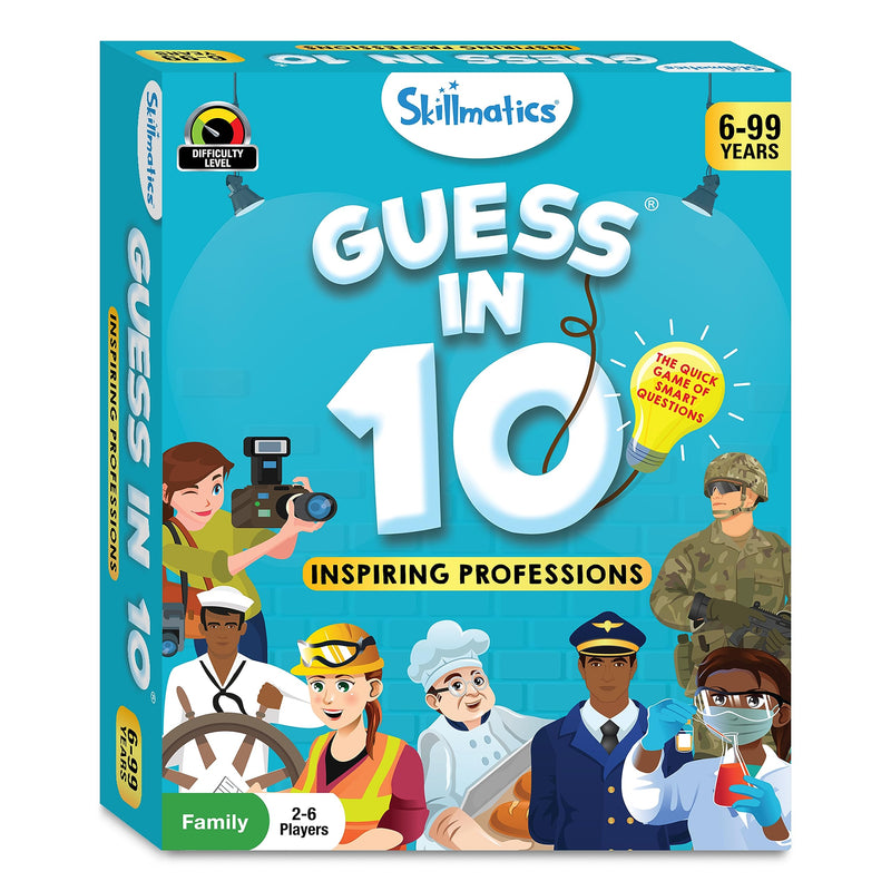 Skillmatics Card Game - Guess in 10 Inspiring Professions, Perfect for Boys, Girls, Kids, and Families Who Love Board Games and Educational Toys, Travel Friendly, Gifts for Ages 6, 7, 8, 9