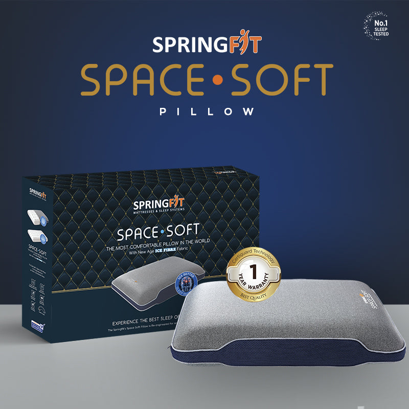 Springfit Space Soft- Cooling Gel Memory Foam Orthopedic Premium Bed Pillow- 1 Piece (15x24)