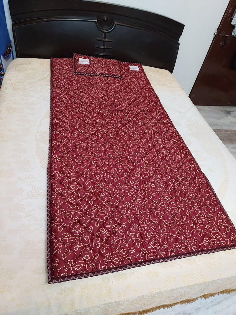 Jay Gel AMBE BIO Magnetic Mattress Protector with 1 Pillow (3X6 feet) Maroon