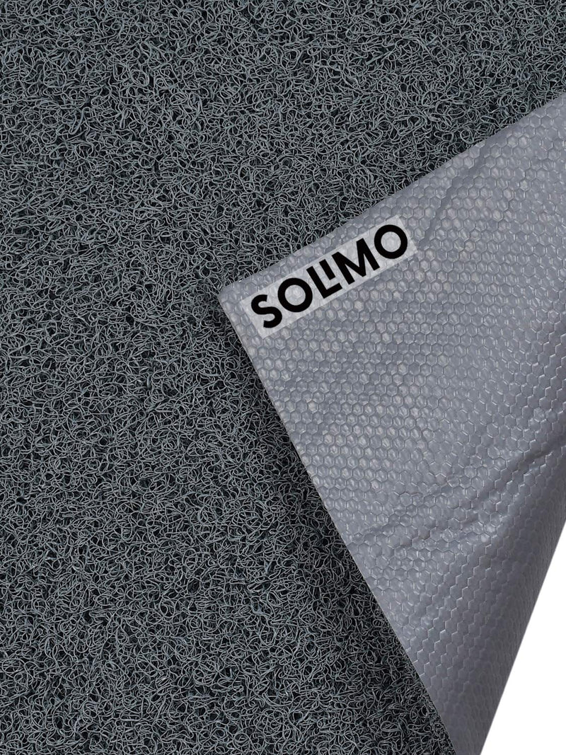 Amazon Brand - Solimo Modern Rubber Anti Slip Door Mat ( Standard , 16"x24'' , Grey)