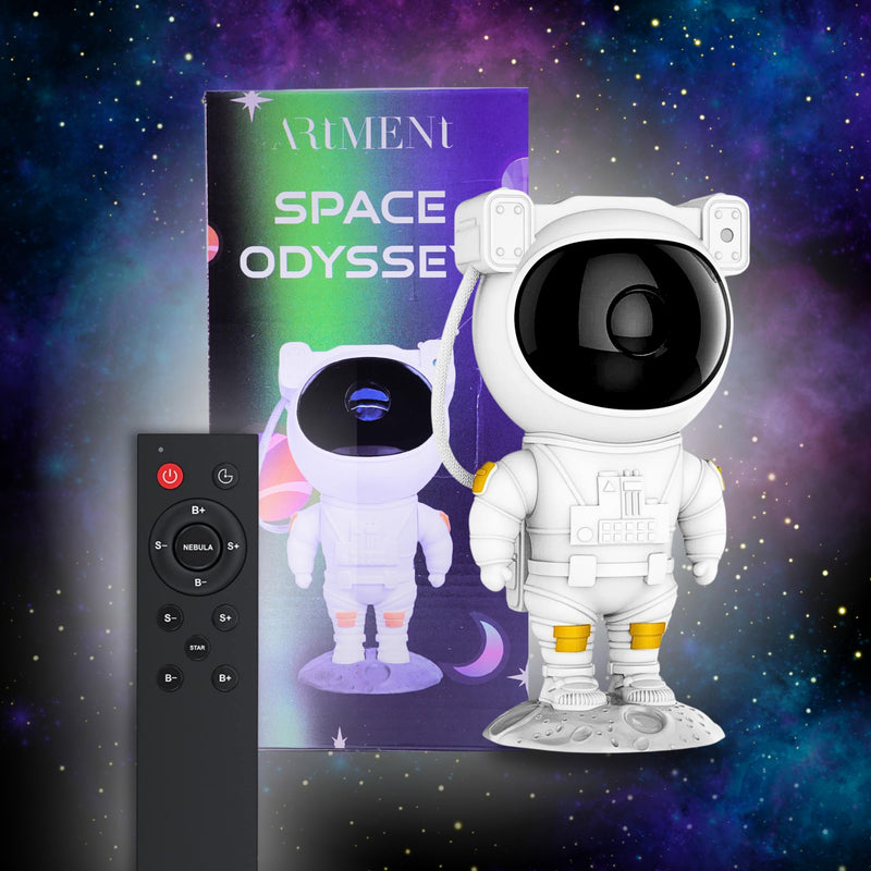 The Artment Space Odyssey Astronaut Galaxy Light Projector | Kids Room Decor | Astronaut Galaxy Projector Night Light with Remote Control and 360° Rotation Magnetic Head | Lights for Bedroom, Party