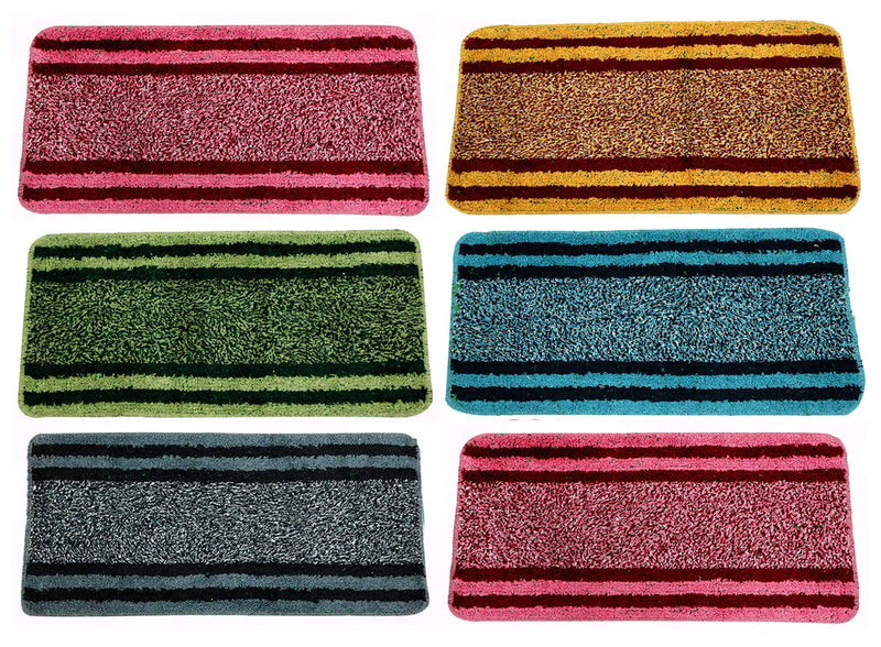 Kuber Industries Cotton Rectangular Door Mat -50X40X1 Cm (Multicolor)