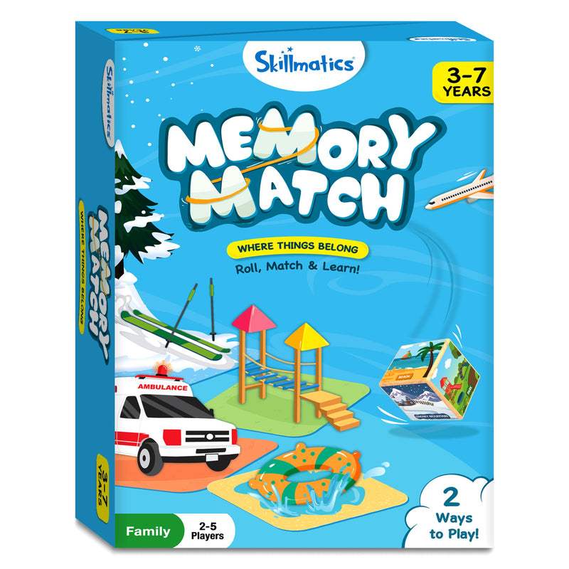 Skillmatics Board Game - Memory Match Where Things Belong, Fun & Fast Memory Game for Kids, Preschoolers, Toddlers, Gifts for Boys & Girls Ages 3, 4, 5, 6, 7