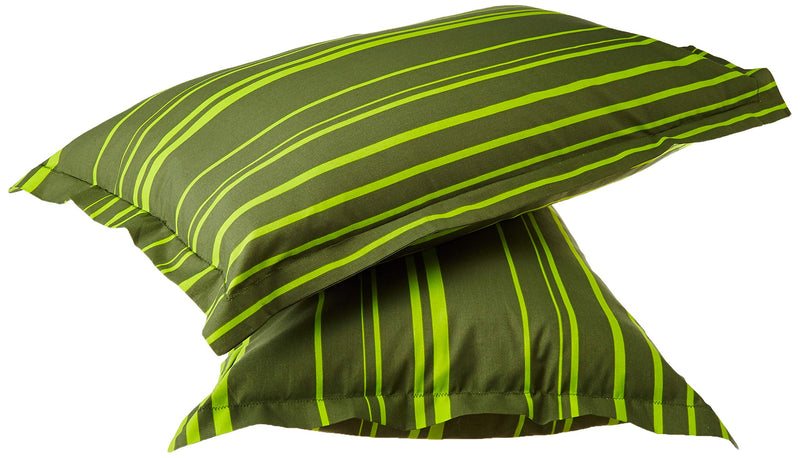 Amazon Brand - Solimo Fresh Ferns 144 TC 100% Cotton Double Bedsheet with 2 Pillow Covers, Green