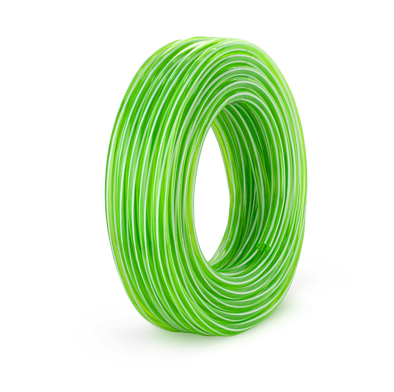 Garbnoire 5M 0.75Inch PVC Green Striped Pipe| Lightweight, Durable & Flexible| Accessories Hose Connector & Clamps| Watering Garden, Cleaning| Outdoor-Indoor Use (5 Meter (16.4 ft))