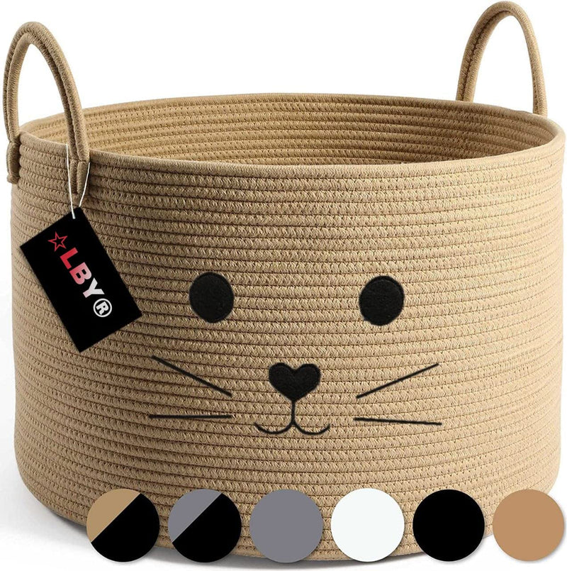 ☆LBY® ute Cotton Storage Gift Basket, cute case for Closet, Packing, Wedding Packaging Organizer Box Jute Basket Handwoven Eco-Friendly Foldable Storage Basket Bins Organizer ( 10 x 8 inch