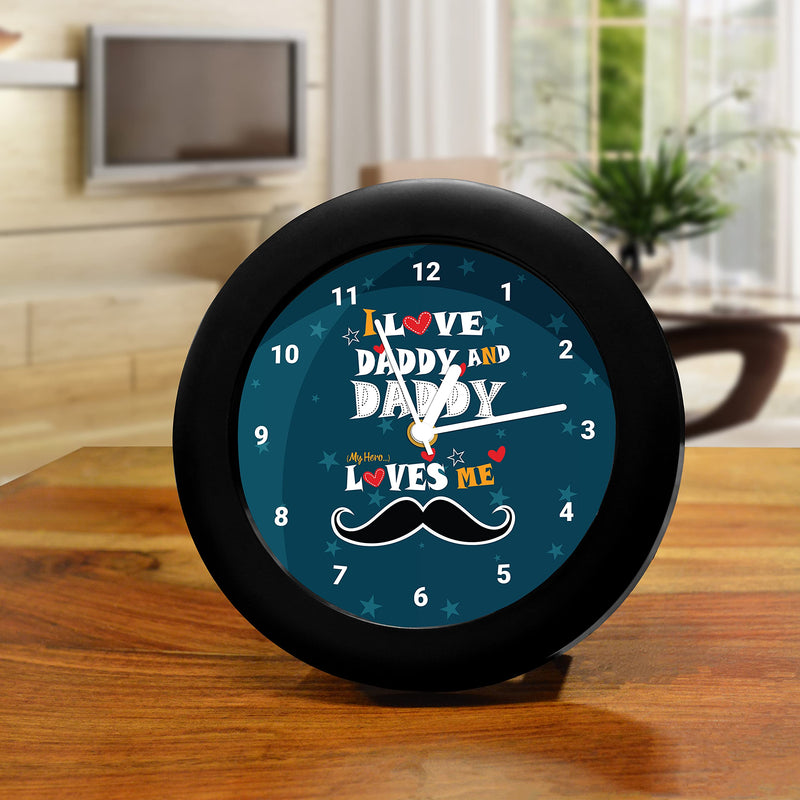 MC SID RAZZ -I love You daddy (father's day) - design table clock | Desk Clock for Home and Office,Best gift for friends