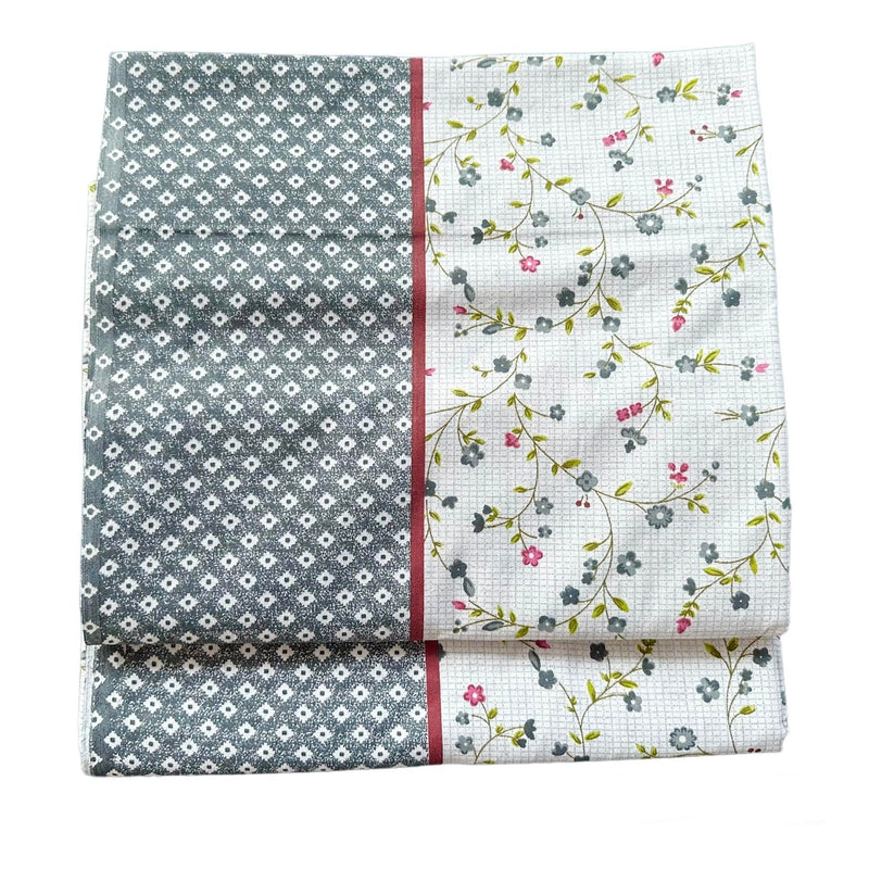 Homescape 100% Cotton Summer Topsheet/Odhne wali Chaddar Single Bed 300 TC (Grey_Pack of 2)