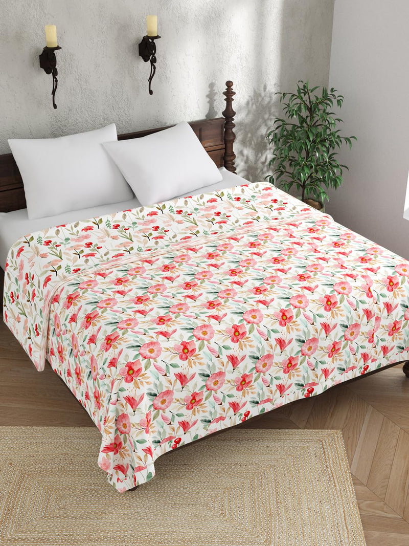 EVER HOME Pure Cotton 120 GSM Reversible Soft Lightweight Printed Double Bed Blanket/AC Dohar/Skin Friendly Dohar-224X254CM