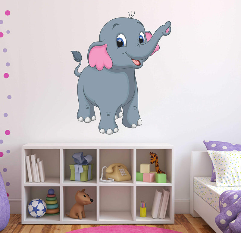 Tuffuk Elephant Large Vinyl Wallstickers for Home Decorations(40 cm x 50 cm)4TZ228